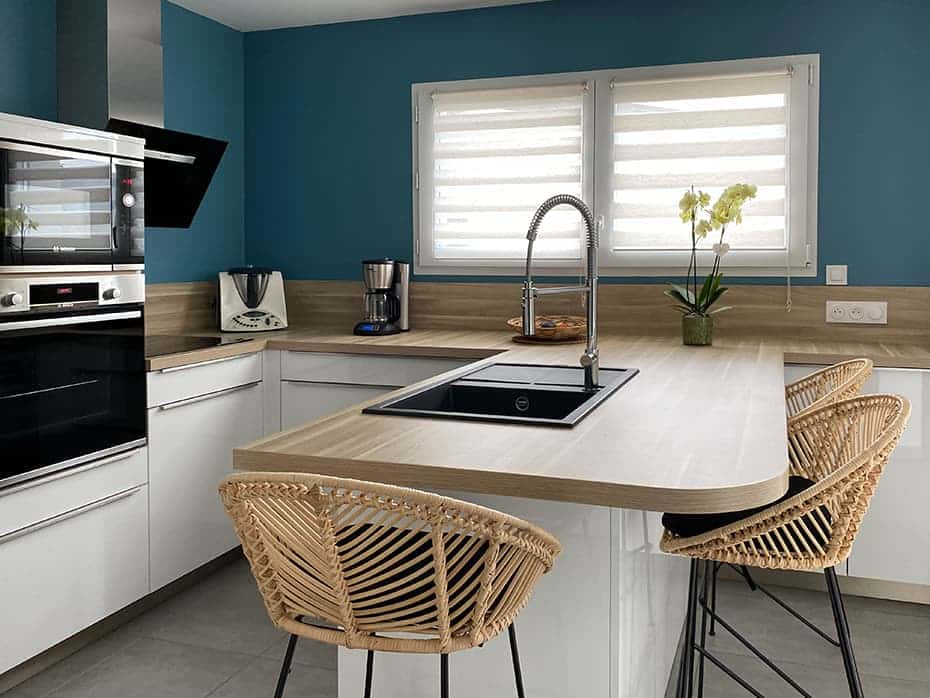 Plan de travail stratifié compact